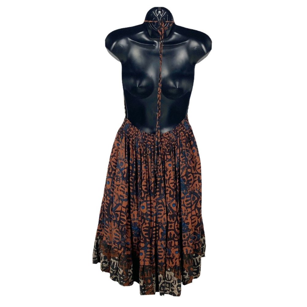 Free People Beach Day Halter Mini Ruffle Dress M - Picture 9 of 11